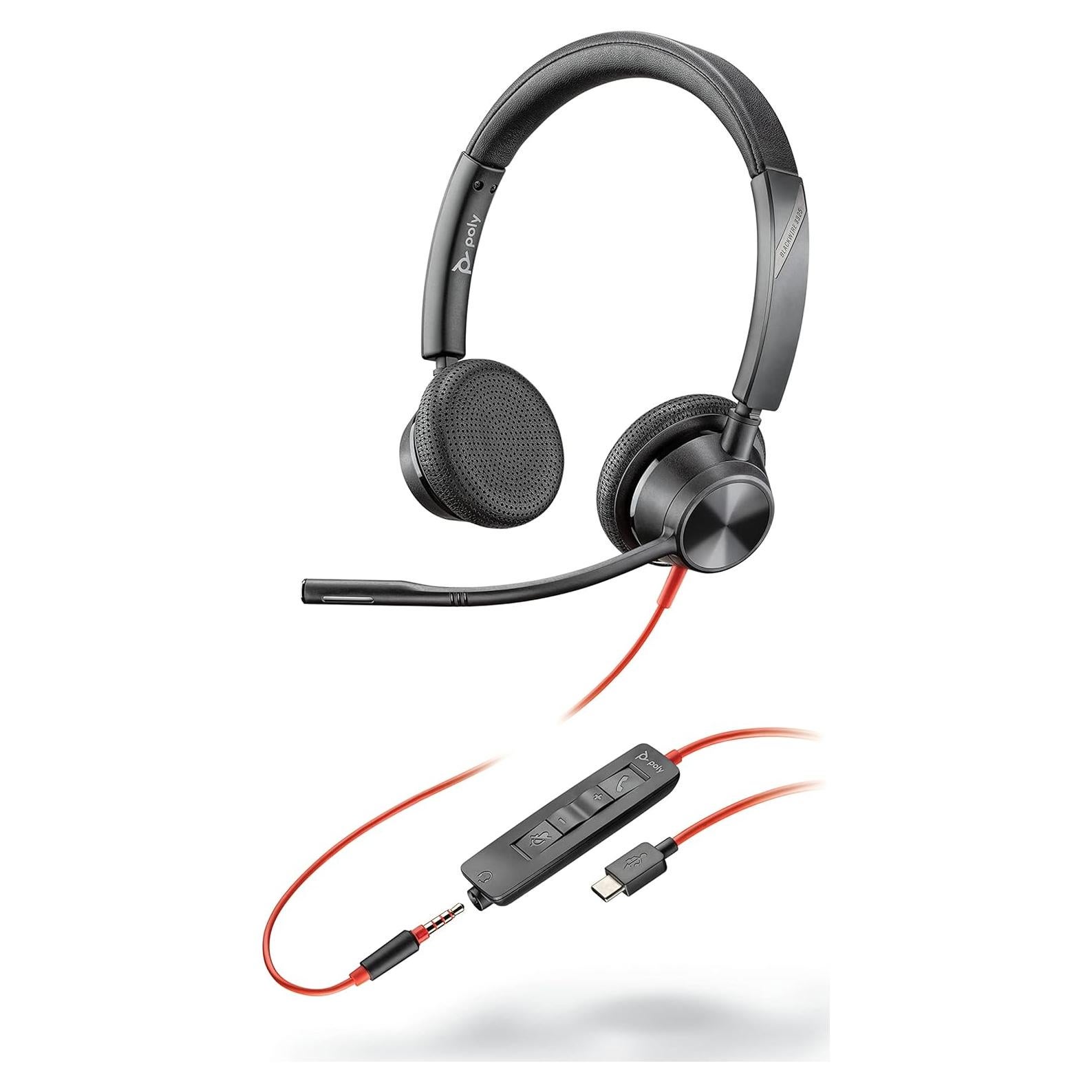 Auricular Plantronics Blackwire 3325 Estéreo USB-A 3.5mm