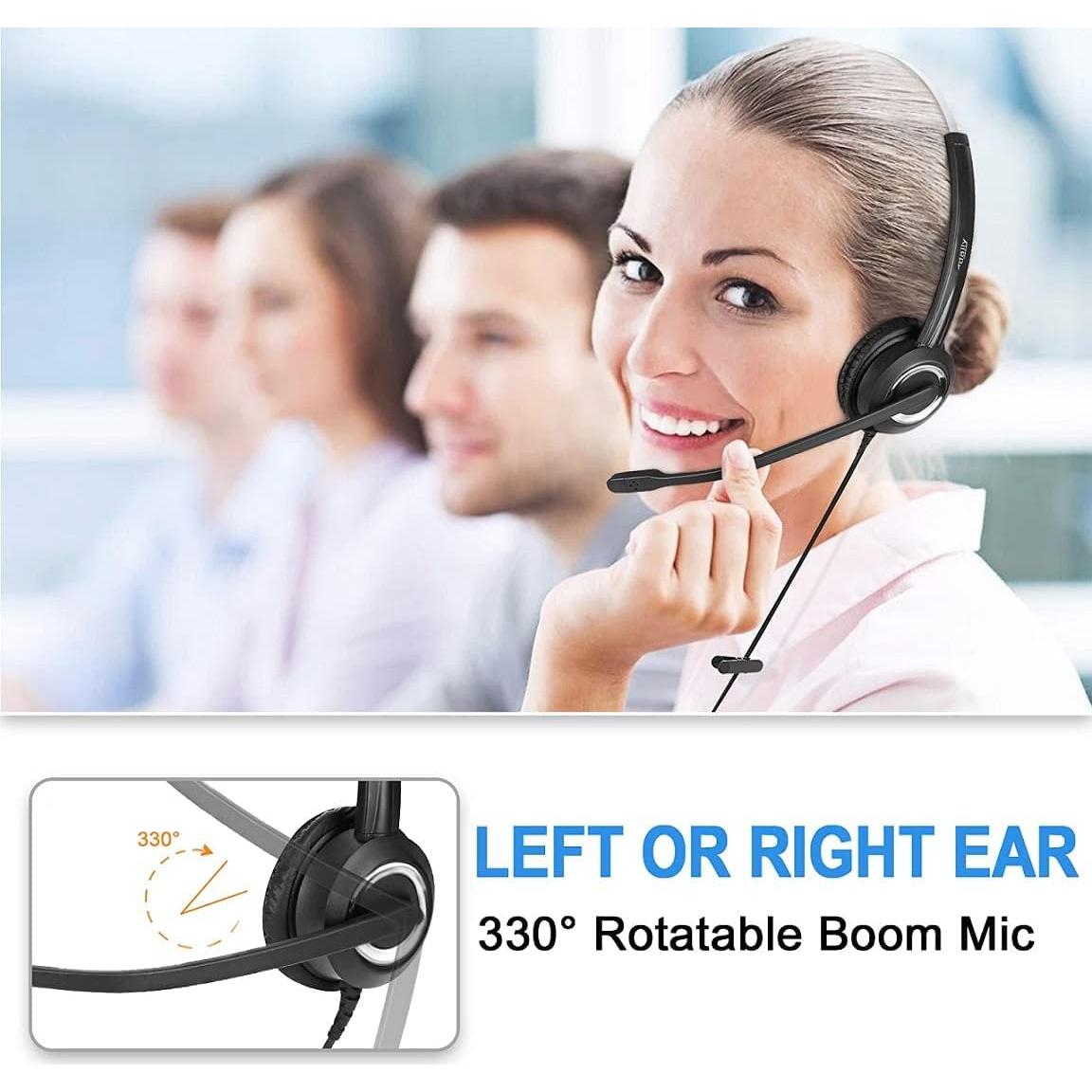Auricular de Teléfono Cisco Tungtech 827030QD con Micrófono y Cancelación de Ruido