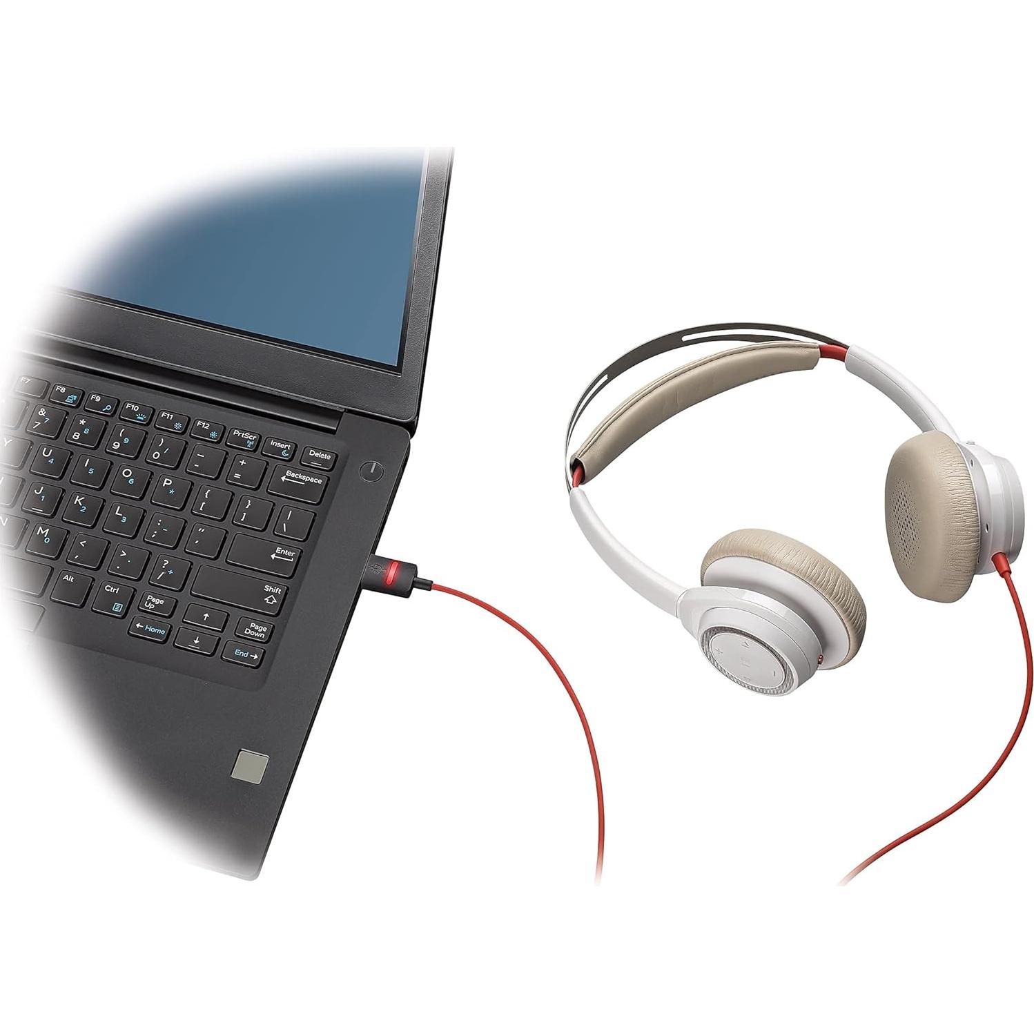 Auricular USB-A Poly Blackwire 7225 Doble Estéreo con ANC