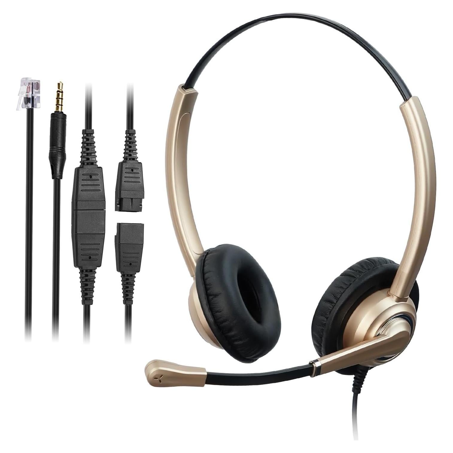 Auricular MAIRDI con micrófono cancelador de ruido para oficina