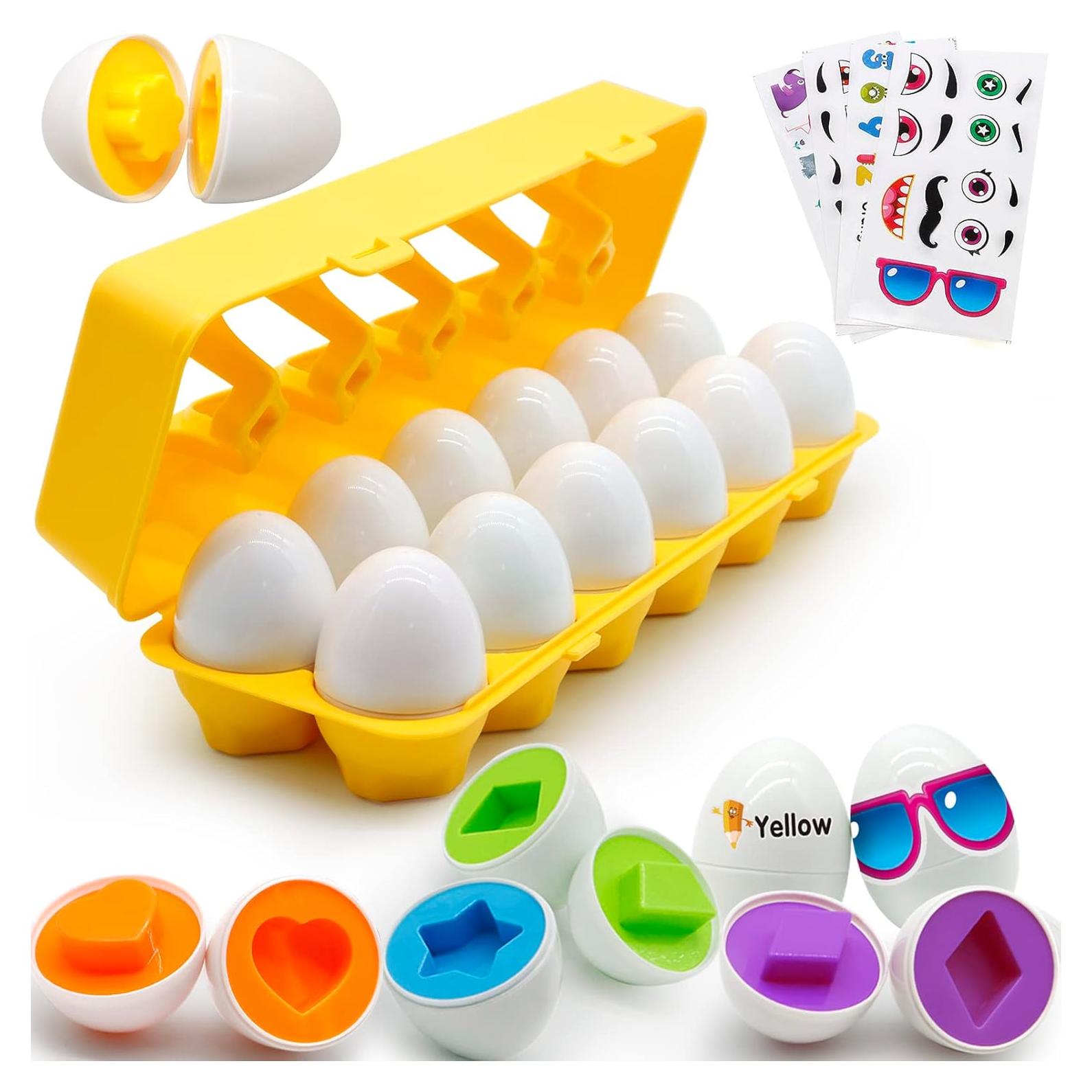 Juguete Educativo MOONTOY Huevos de Emparejamiento 12PCS