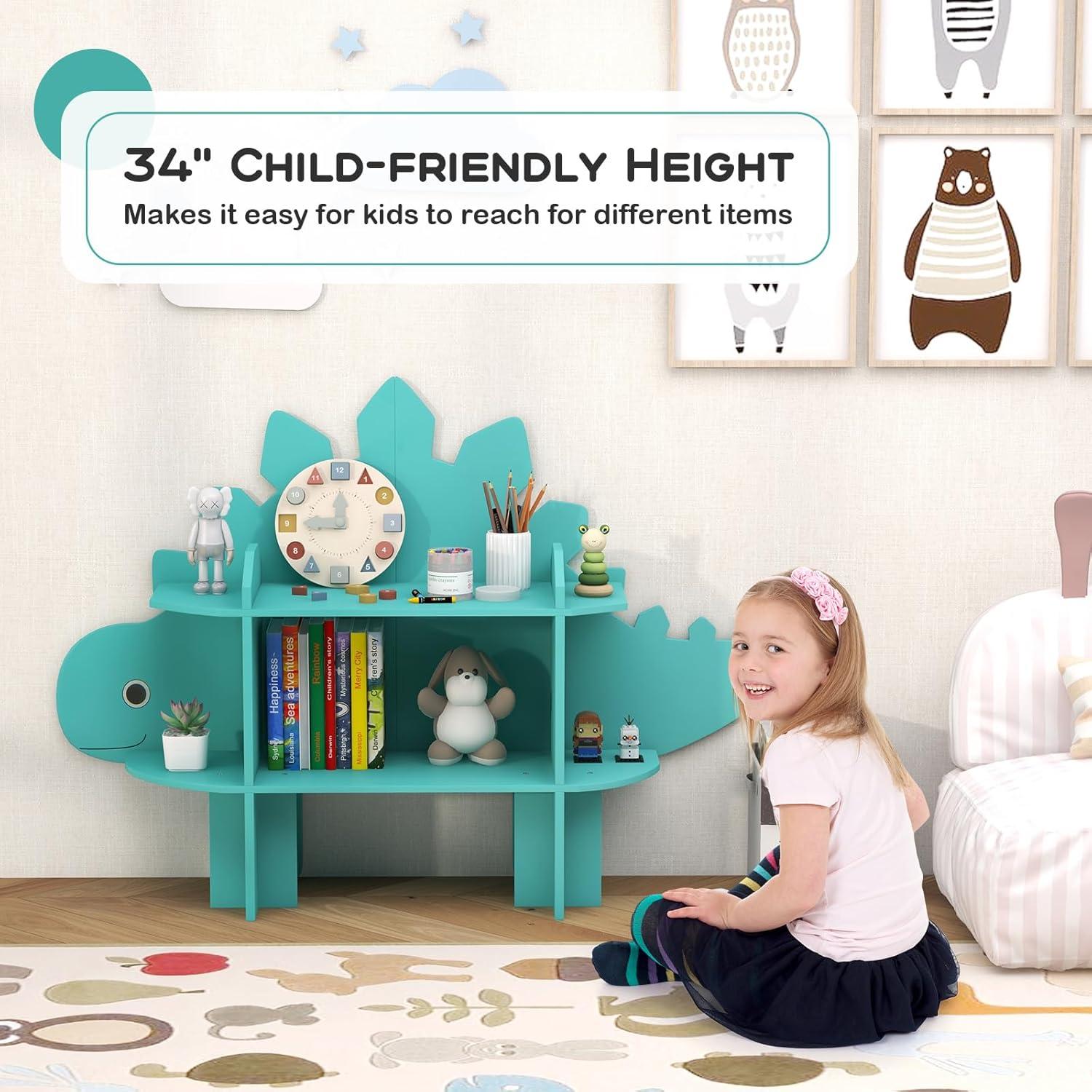 Estantería Montessori Costzon Dinosaurio 2 Niveles 133 cm