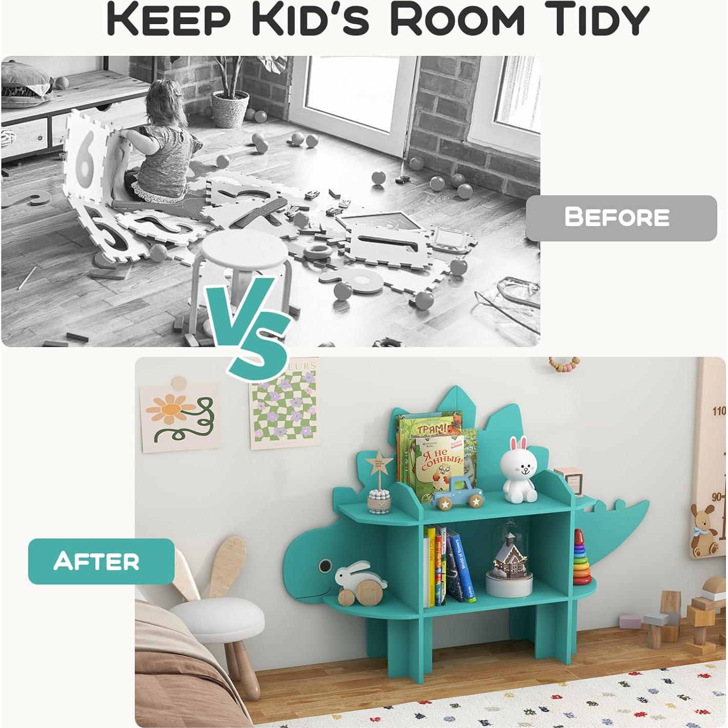 Estantería Montessori Costzon Dinosaurio 2 Niveles 133 cm