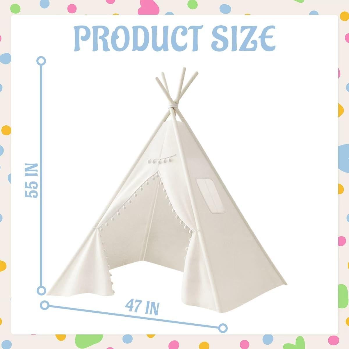 Tienda Teepee para Niños 4 PCS Jamceoceo Lavable 119 cm