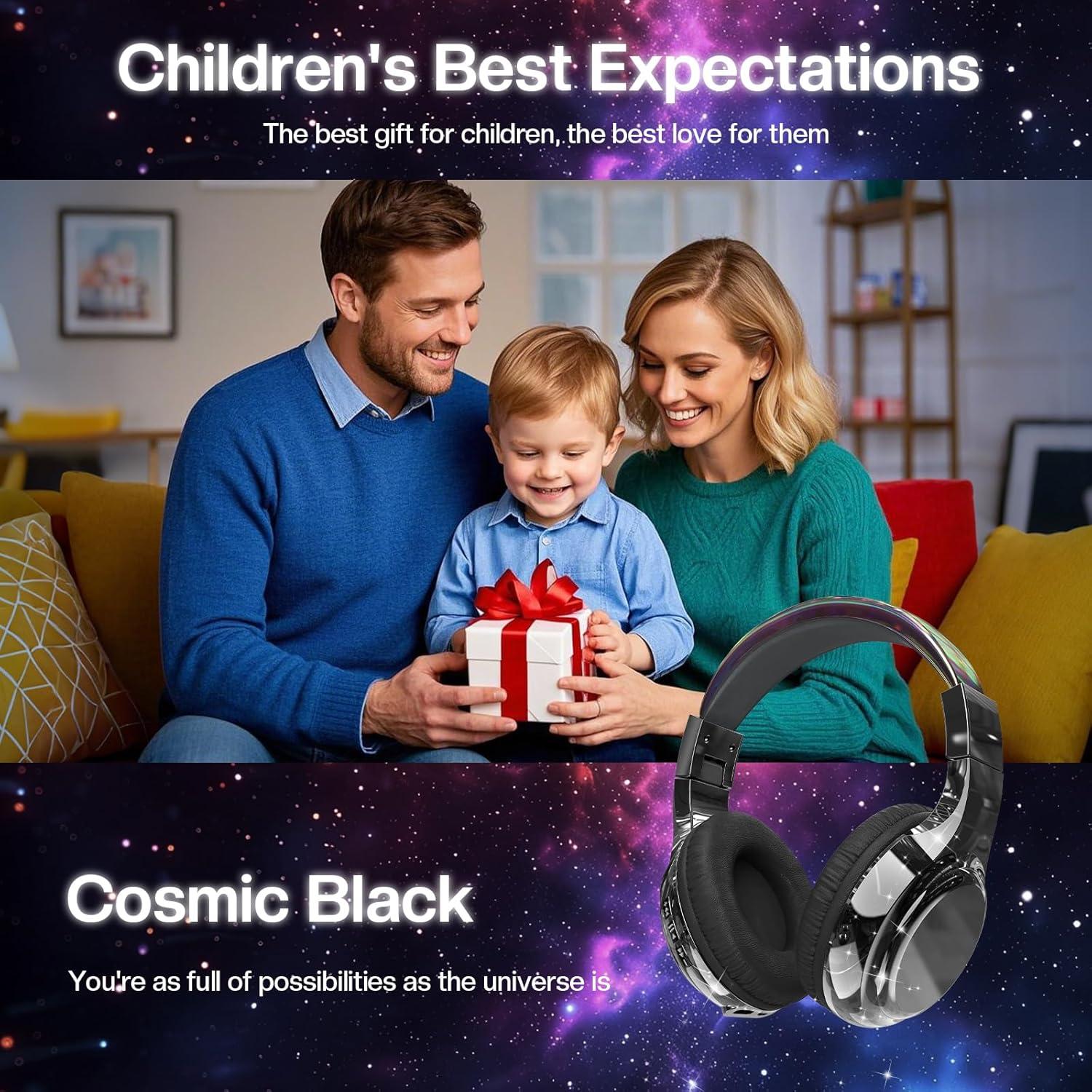 Auriculares Inalámbricos QearFun Kids Bluetooth 5.3, Plegables, 30h Batería