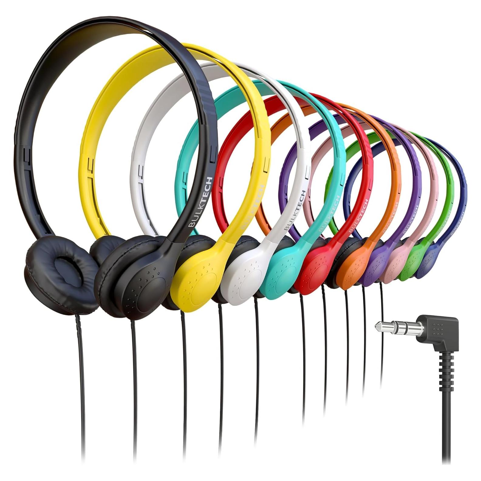 Paquete de 20 Auriculares Bulktech de Cuero con Cable 3.5mm