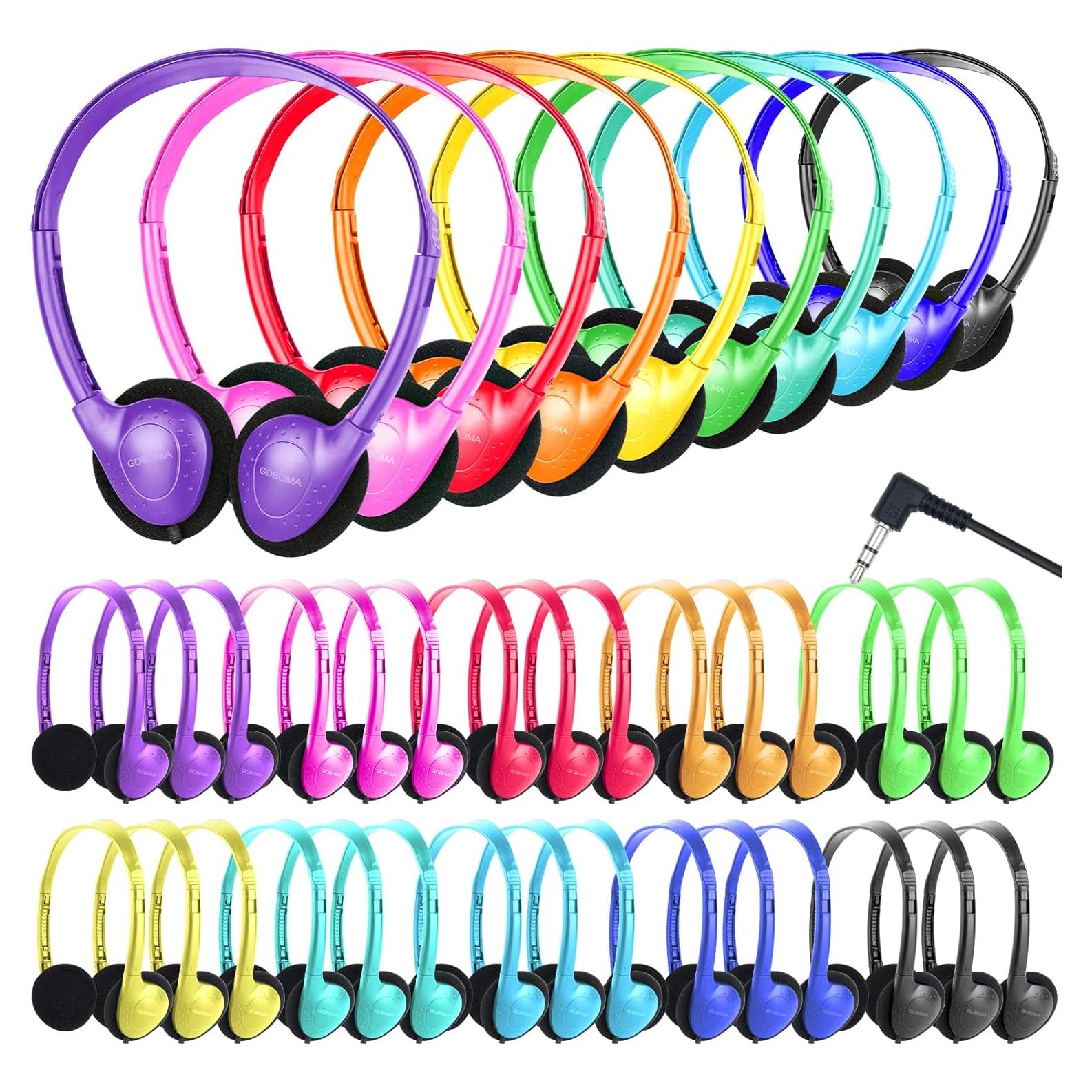 Auriculares GDBOMA para Niños 25 Unidades Multicolores 3.5mm