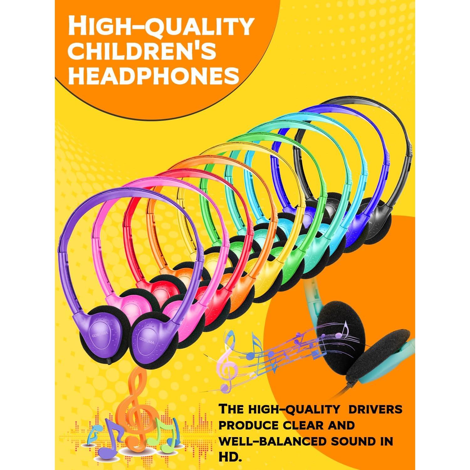 Auriculares GDBOMA para Niños 25 Unidades Multicolores 3.5mm
