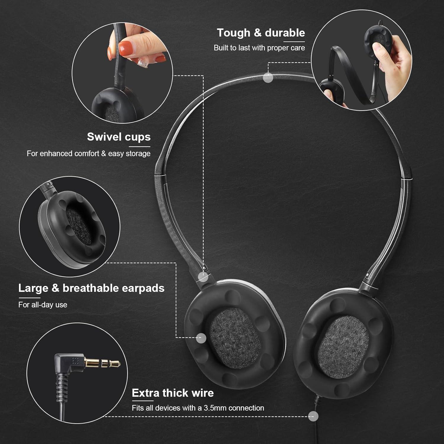 Auriculares con Cable Flutesan para Niños - Paquete de 30 Multicolores