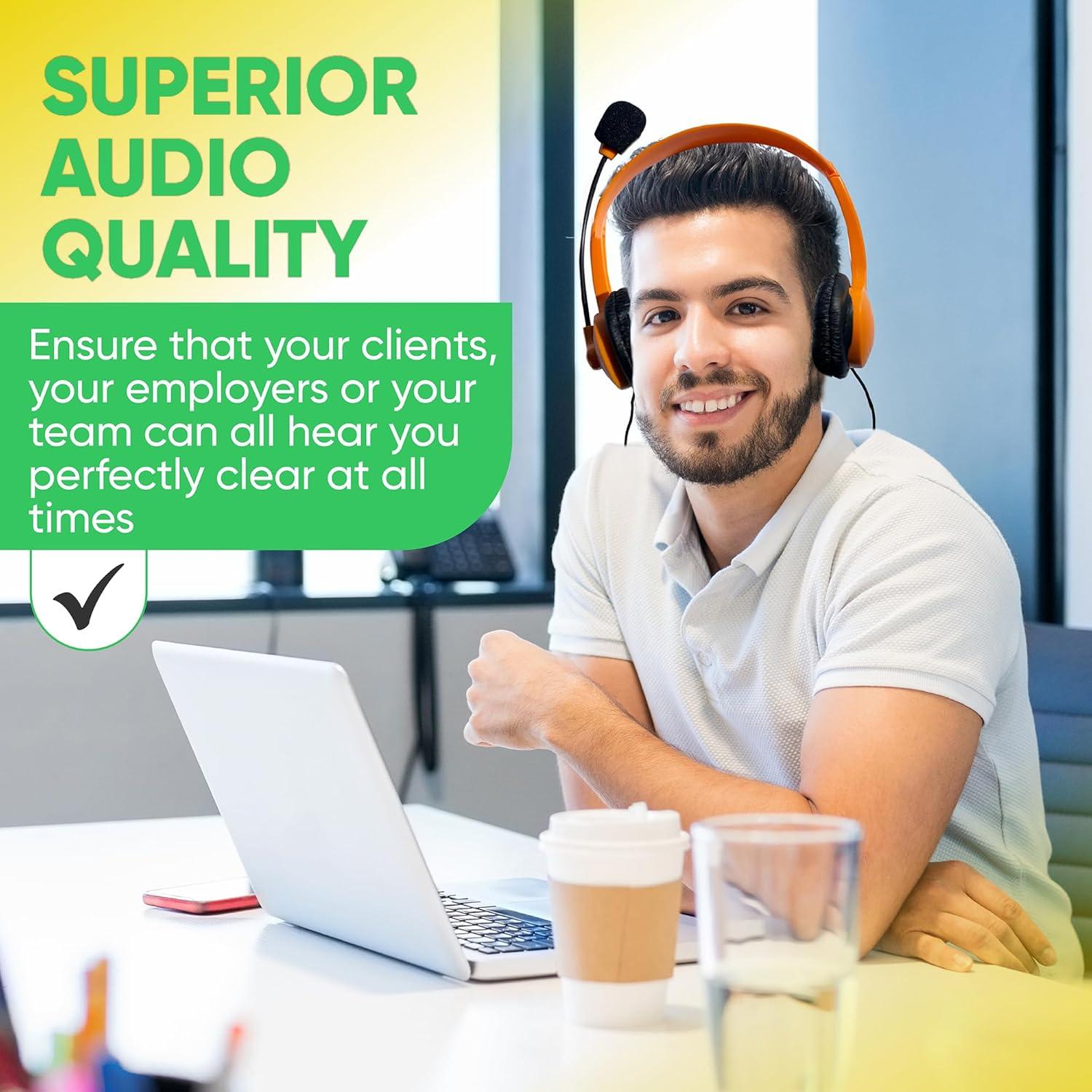 Auriculares de Cuero Bulktech con Micrófono - Paquete de 10