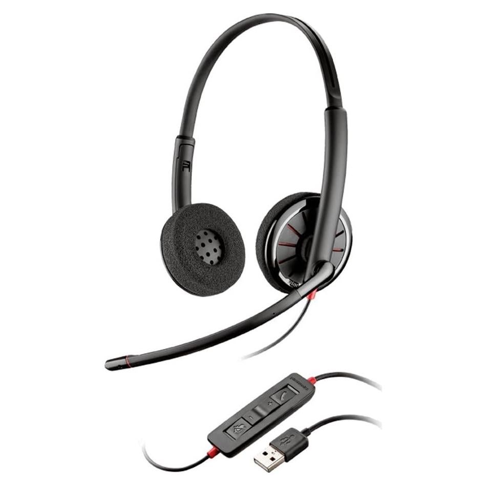 Auriculares Plantronics 85619-101 USB Gris con Cancelación de Ruido