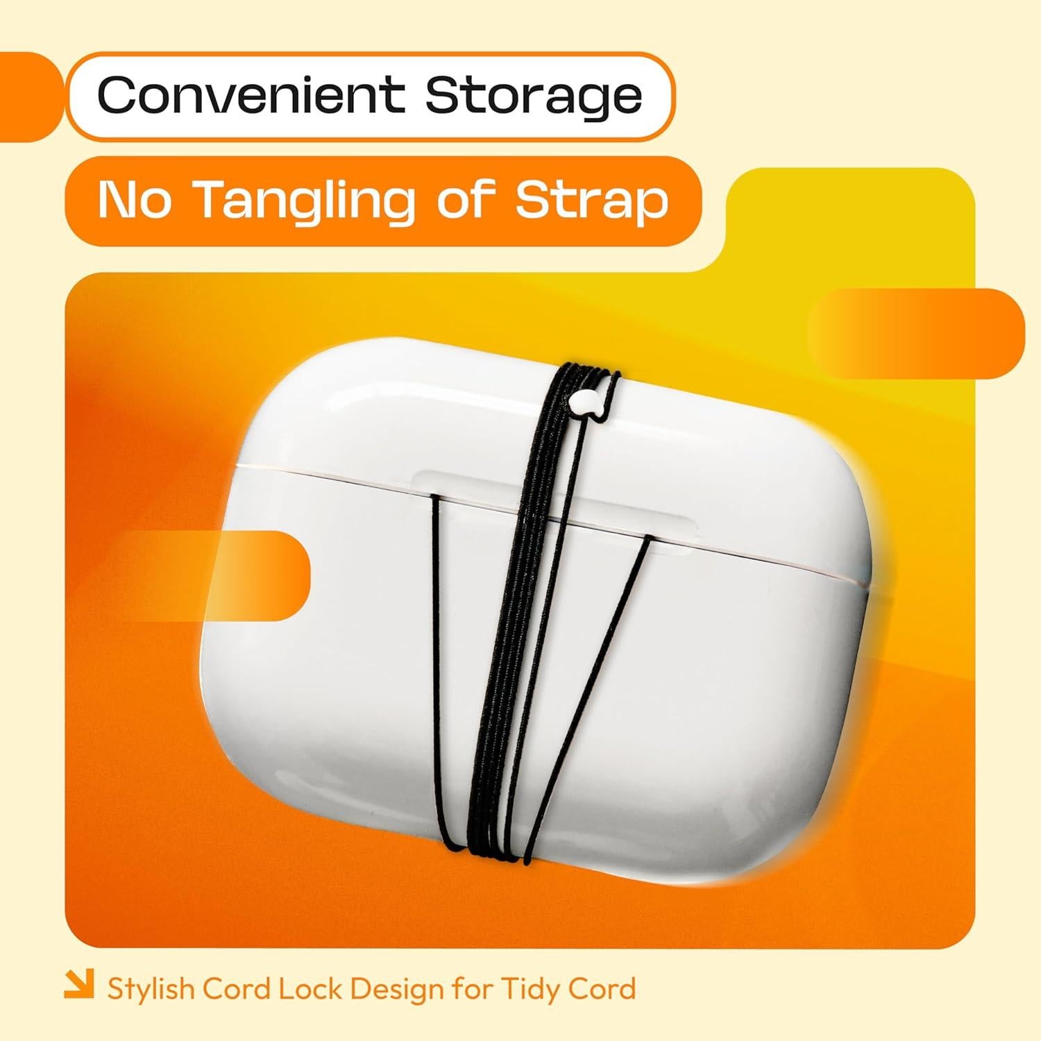 Correa Anti-Pérdida PodString para Auriculares Inalámbricos - Negro