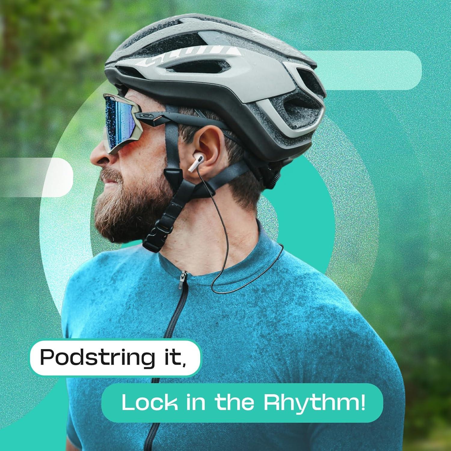 Correa Anti-Pérdida PodString para Auriculares Inalámbricos - Negro