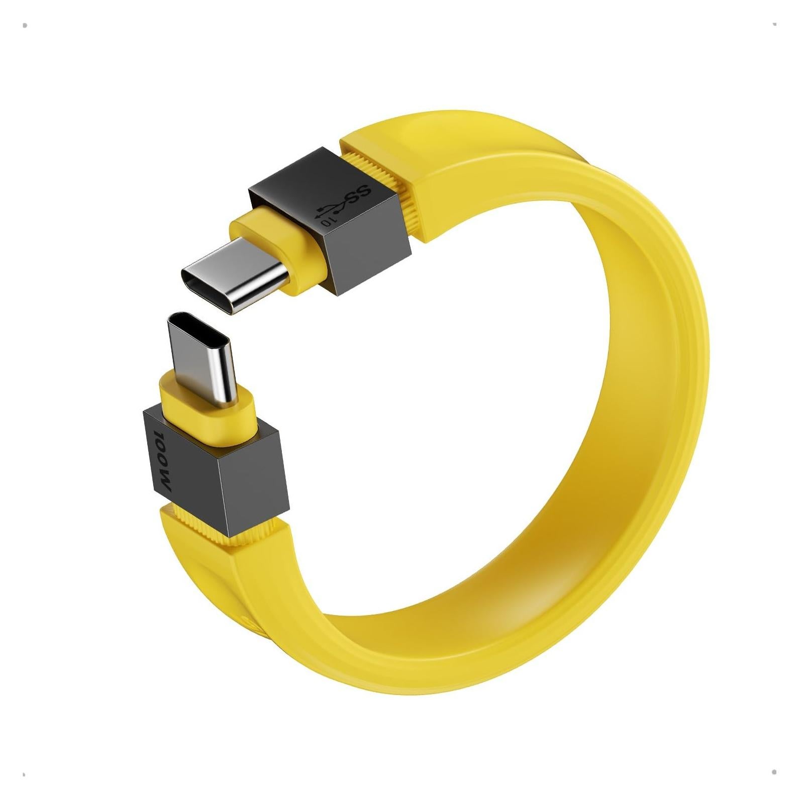 Cable USB C a USB C 0.14m 10Gbps 100W Sharge Amarillo