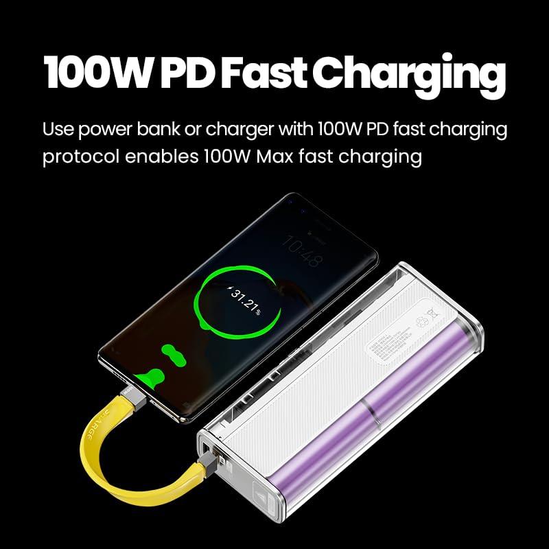 Cable USB C a USB C 0.14m 10Gbps 100W Sharge Amarillo