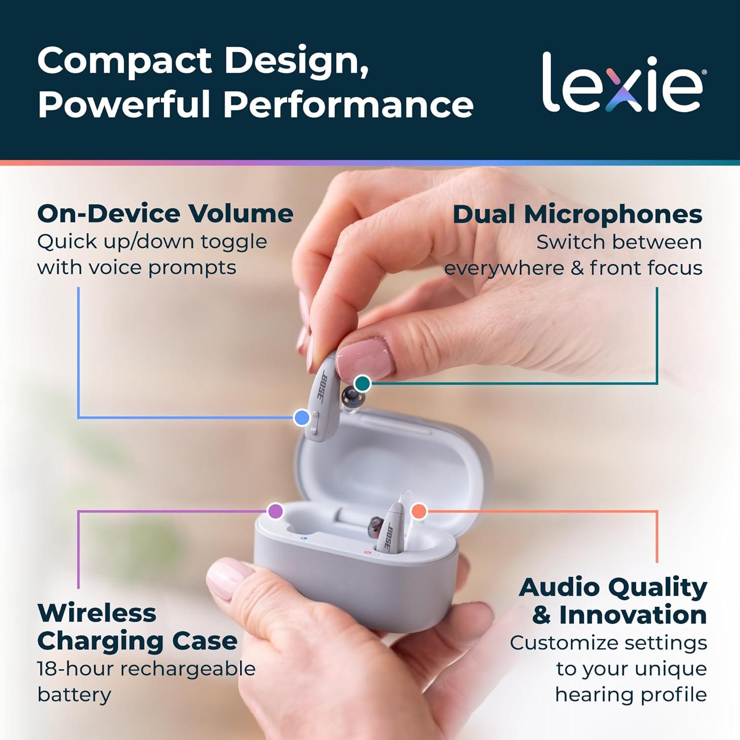 Audífonos Lexie B2 Plus Bose - Recargables OTC para Pérdida Auditiva
