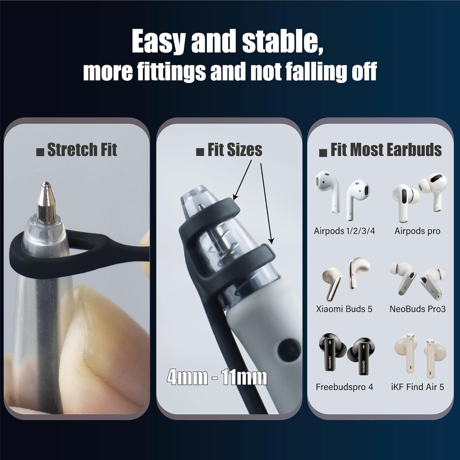 Correa de Silicona Suave Anti-Pérdida SANDIAN JJS30B Ajustable