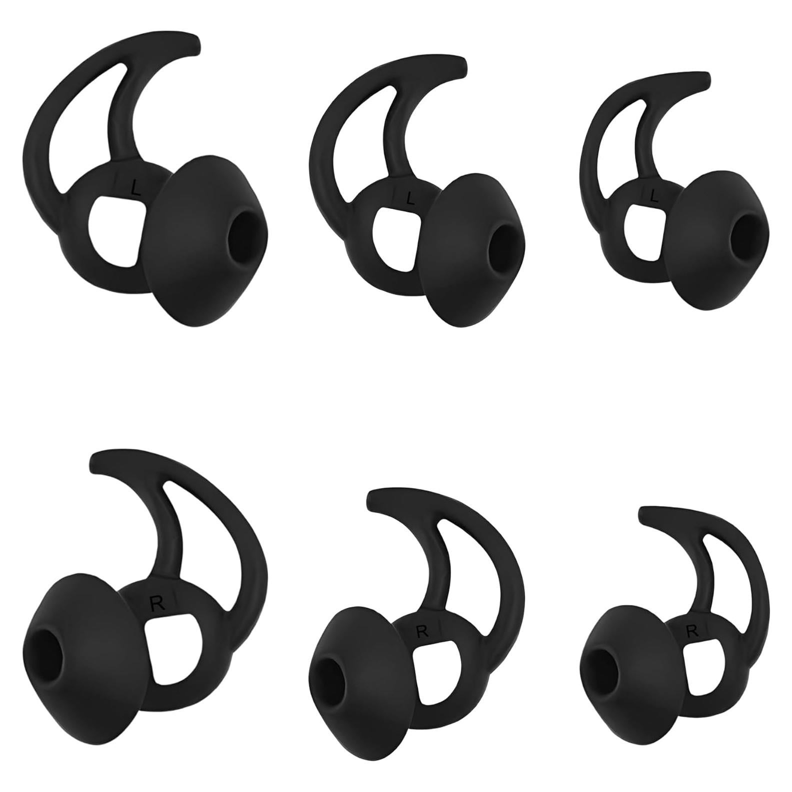 Puntas de Silicona para Auriculares Bose QuietComfort - 3 Pares S M L Negro