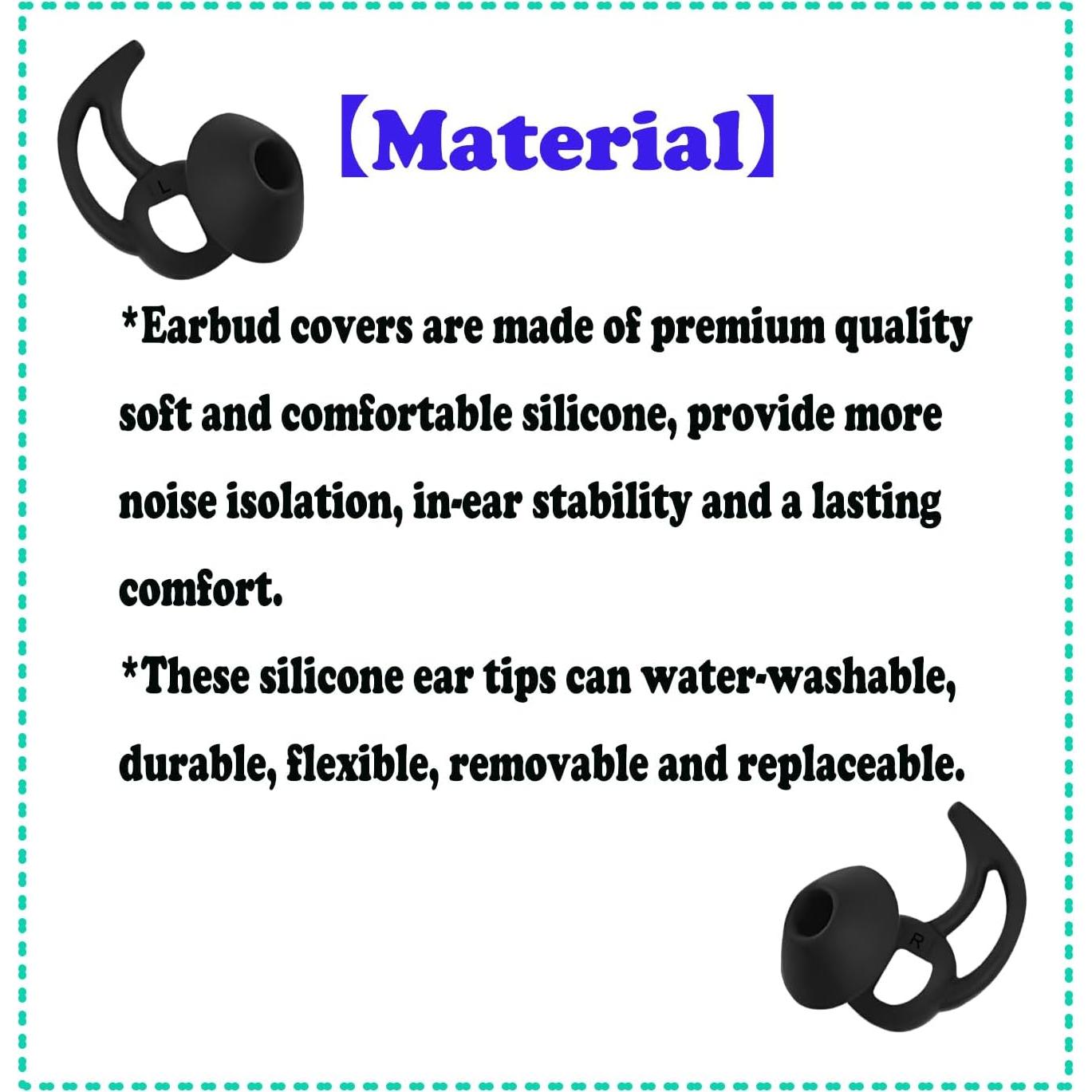 Puntas de Silicona para Auriculares Bose QuietComfort - 3 Pares S M L Negro