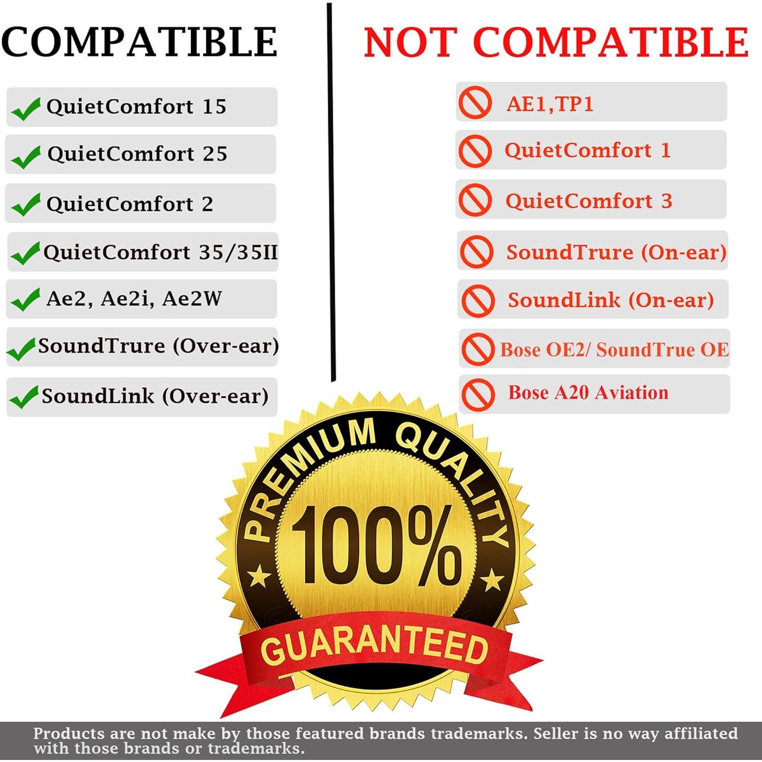 Almohadillas de Reemplazo Synsen para Auriculares Bose QC2 QC15 QC25 QC35