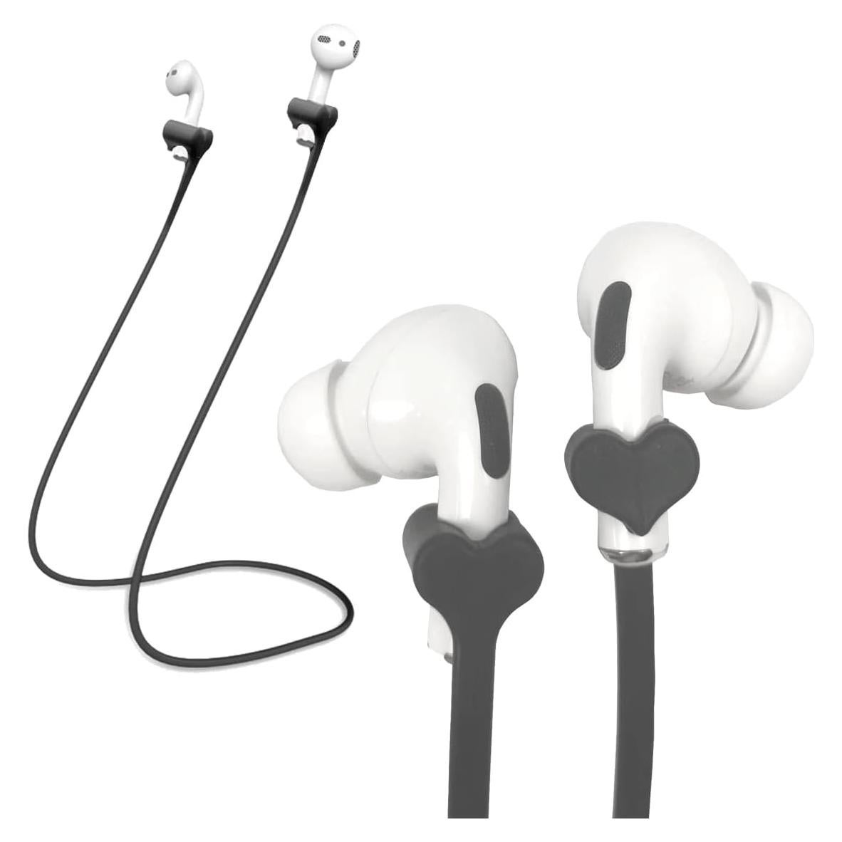 Correas Magnéticas Antipérdida CLAIOL para AirPods - 2 Pcs Negro