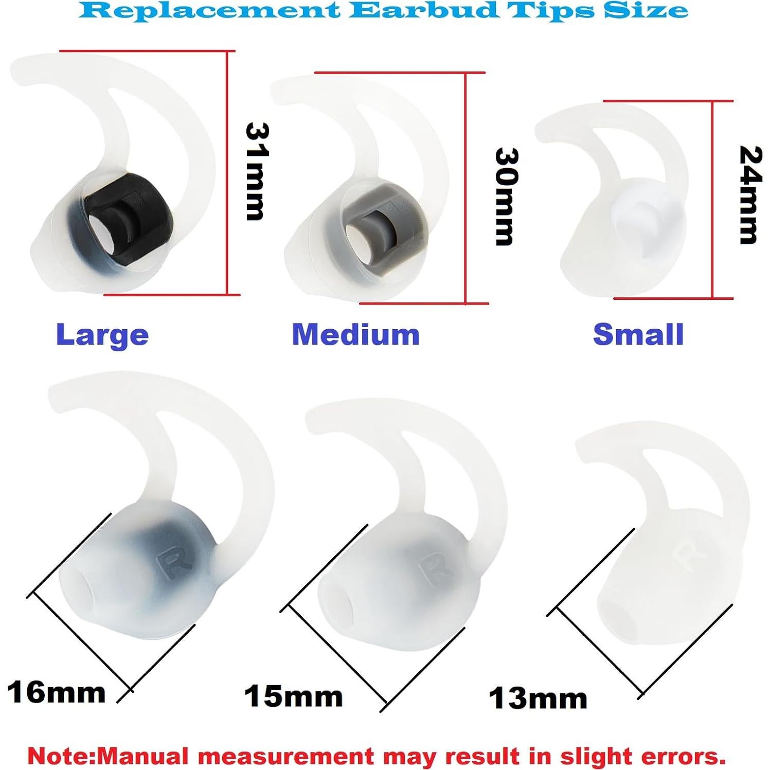 Consejos de Reemplazo para Auriculares Bose SoundSport - 3 Pares Silicona