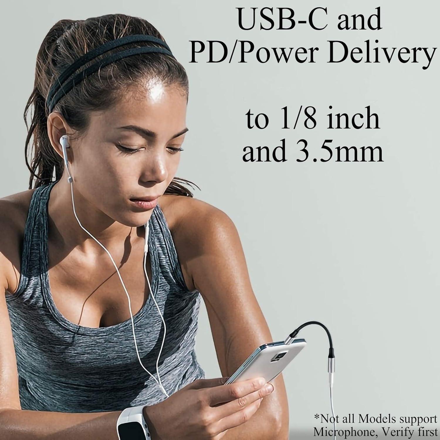 Adaptador USB C a 3.5mm Tek Styz - 2 Piezas Blanco