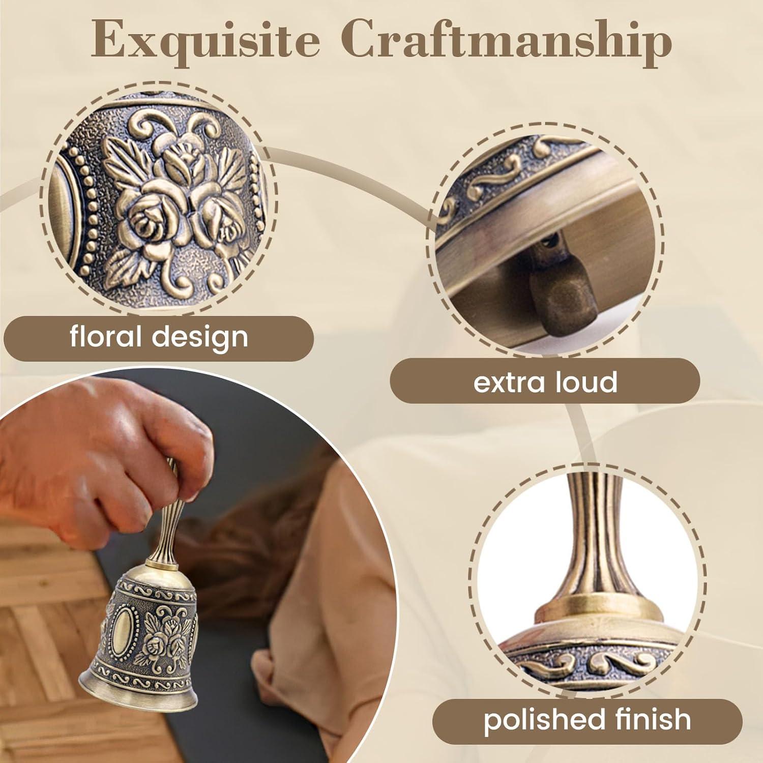 Campana de Mano DomeStar de Bronce Antiguo 11.7 cm Multiusos