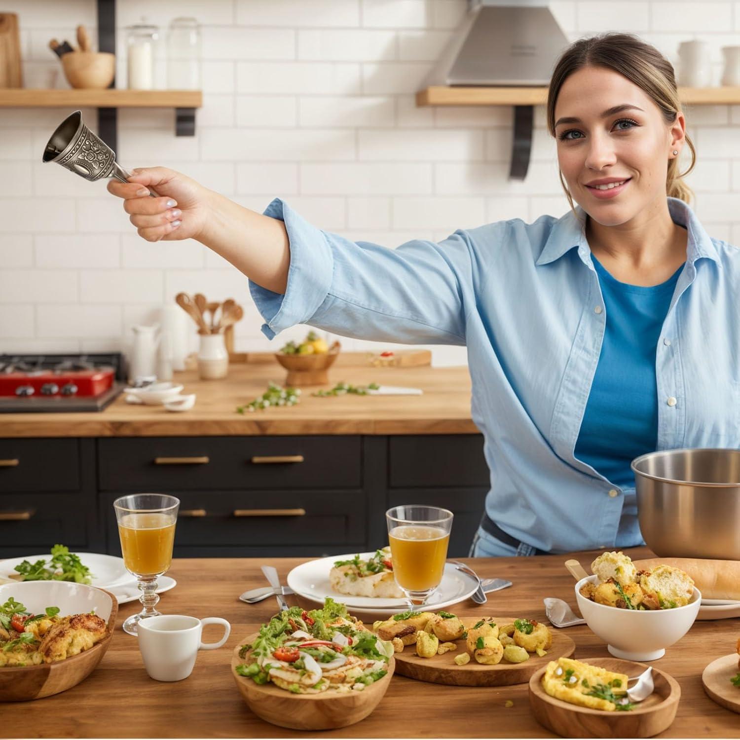 Campana de Mano DomeStar de Bronce Antiguo 11.7 cm Multiusos