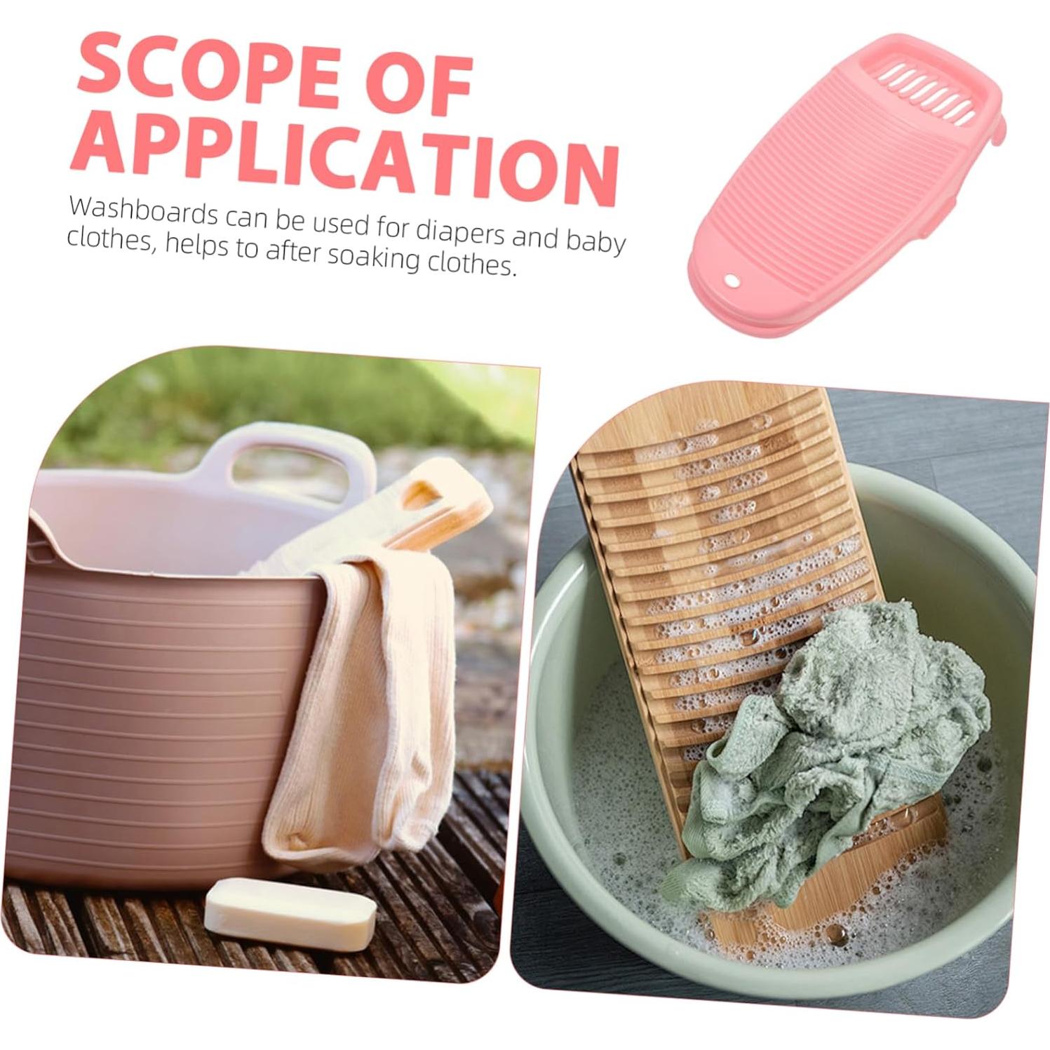 Tablón de Lavado de Viaje Levemolo Rosa Antideslizante 44.5x23.5cm