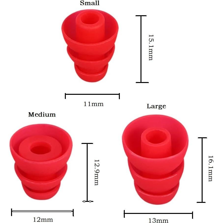 Consejos de Silicona Triple Flanco CYADCI 9 Pares S/M/L