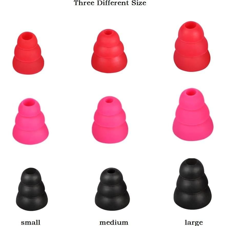 Consejos de Silicona Triple Flanco CYADCI 9 Pares S/M/L