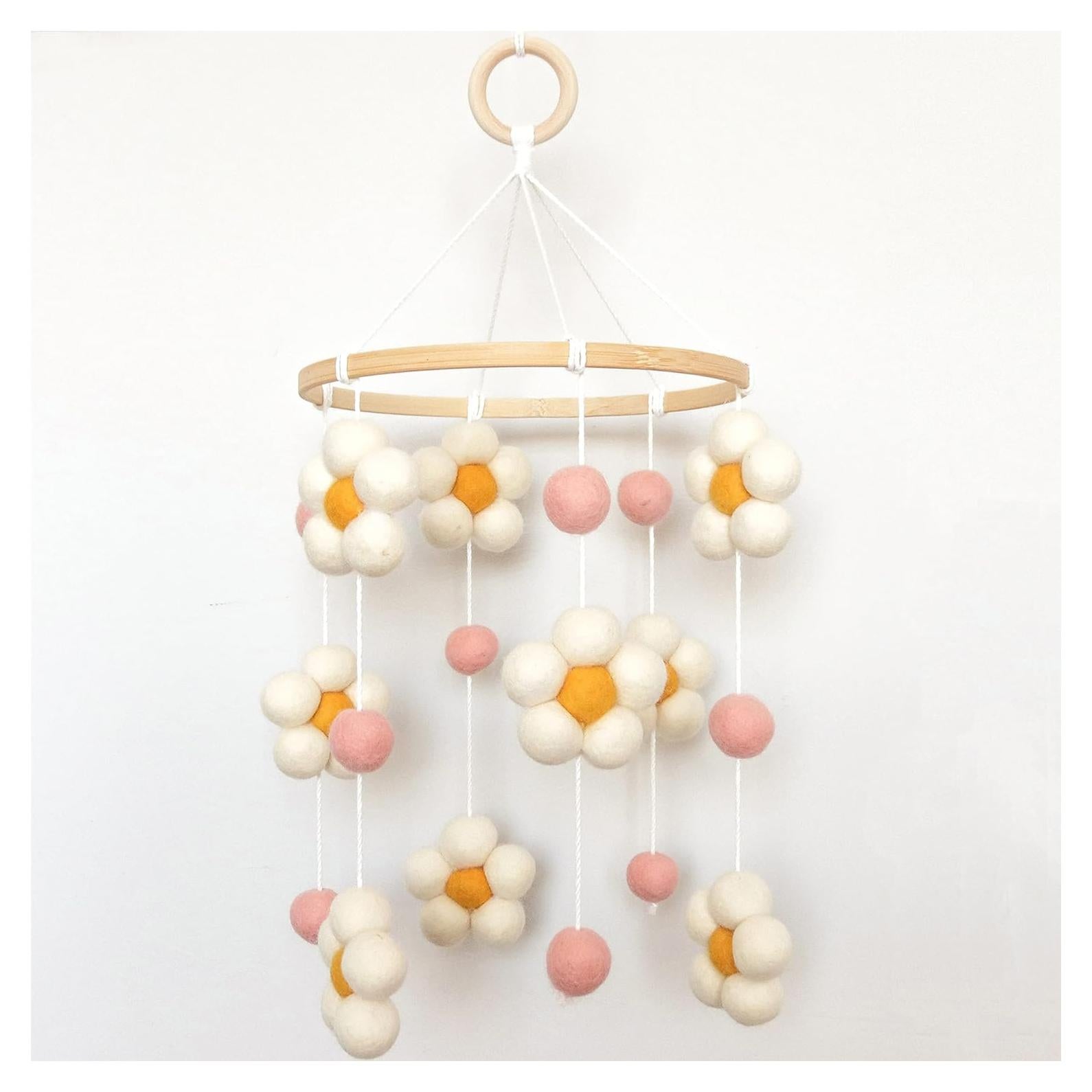 Móvil para Cuna GOUKURLSMA Rosa Hecho a Mano 40 cm