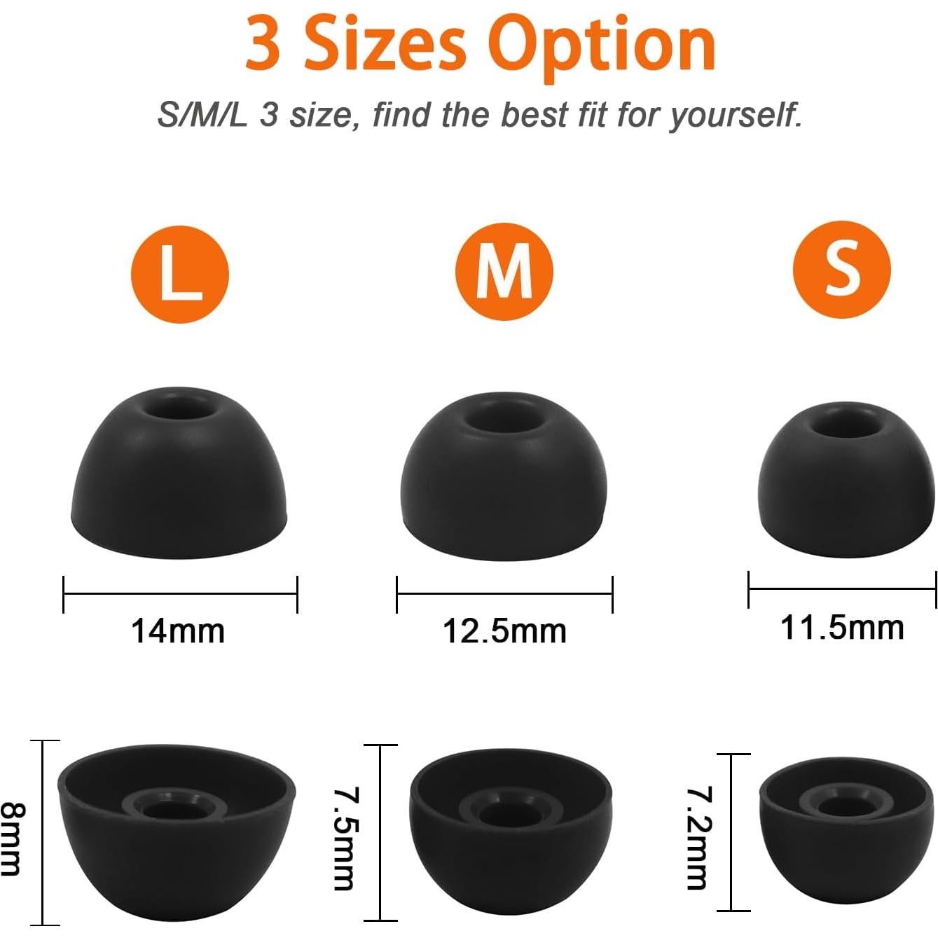 Puntas de Silicona para Auriculares Beats Studio Buds - Negro