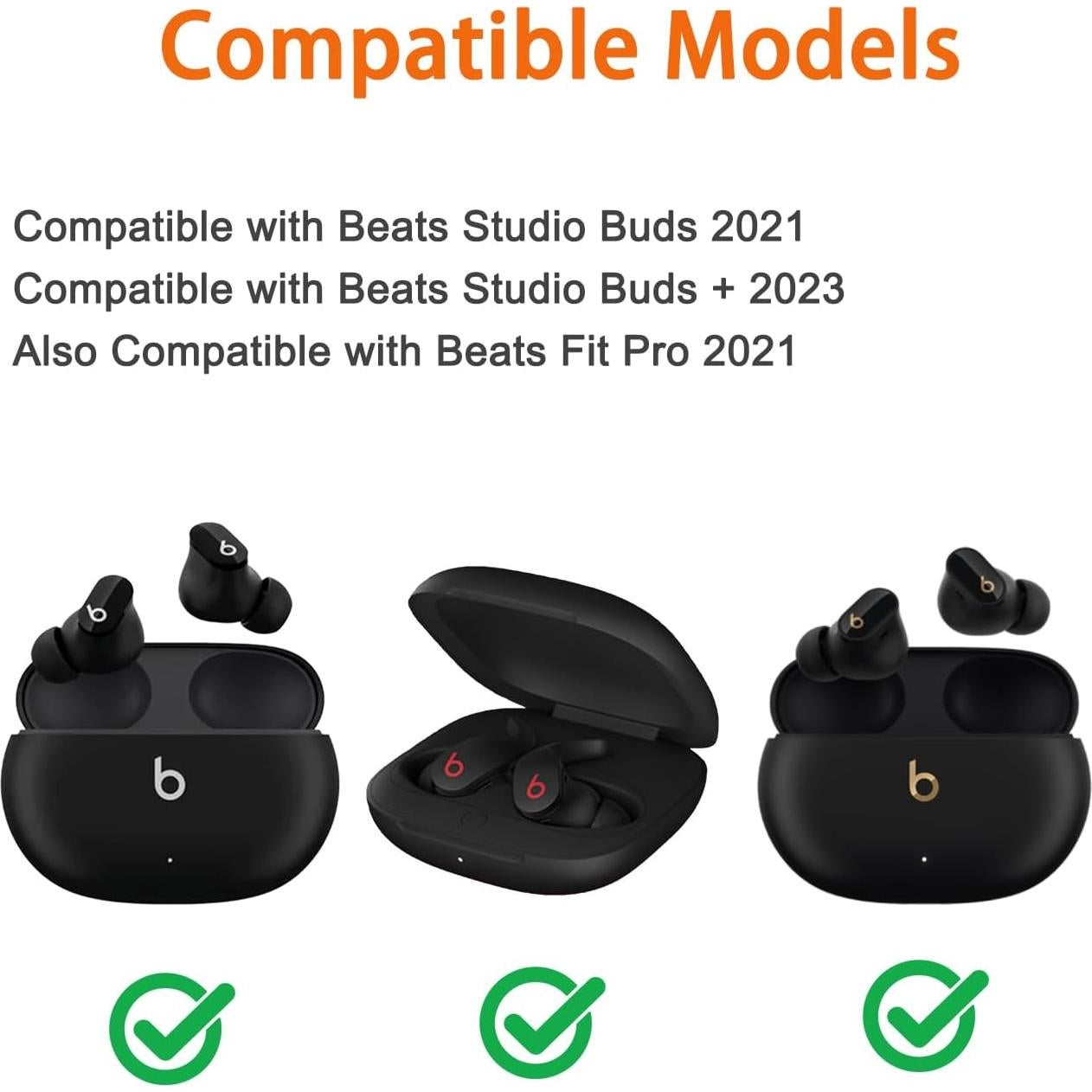 Puntas de Silicona para Auriculares Beats Studio Buds - Negro