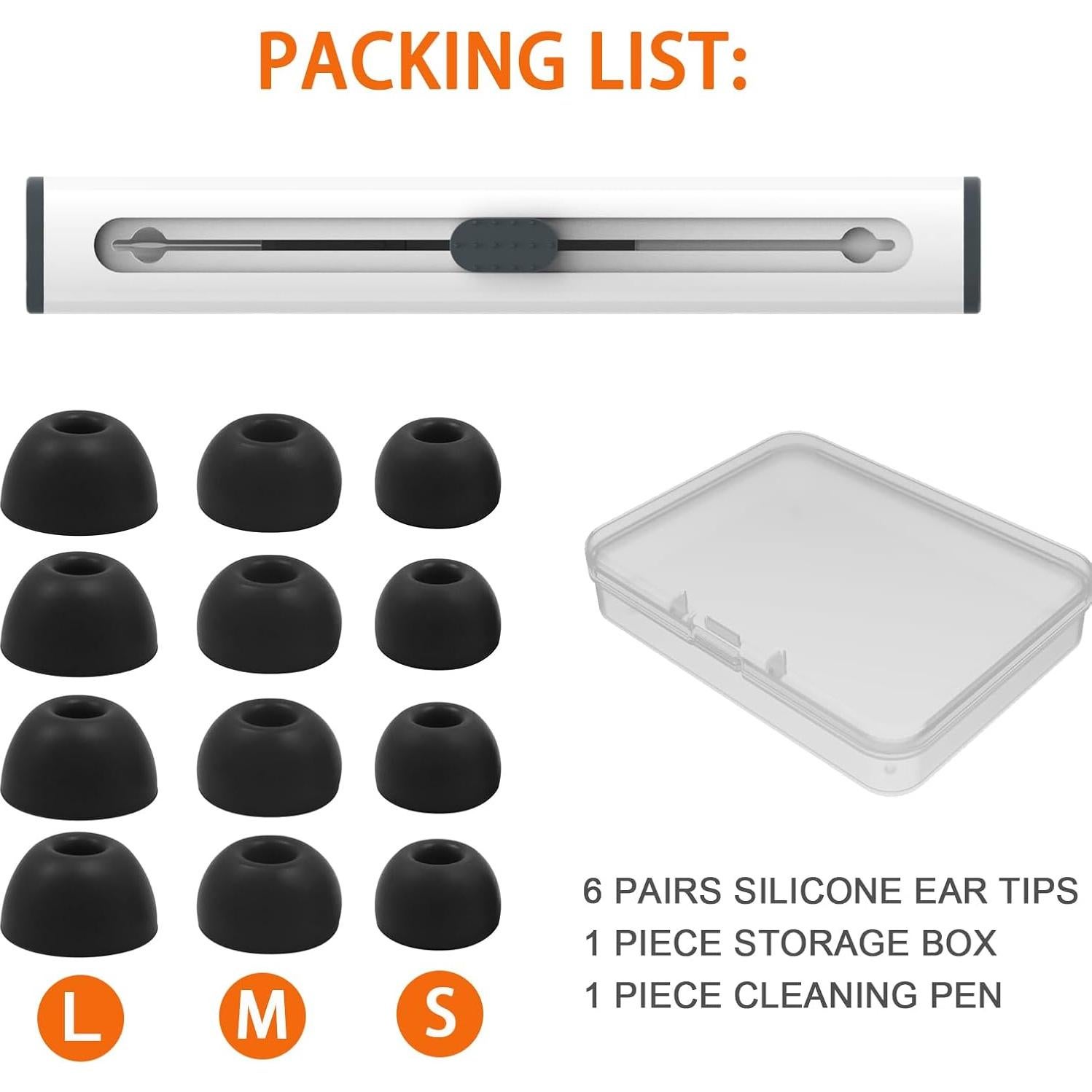 Puntas de Silicona para Auriculares Beats Studio Buds - Negro