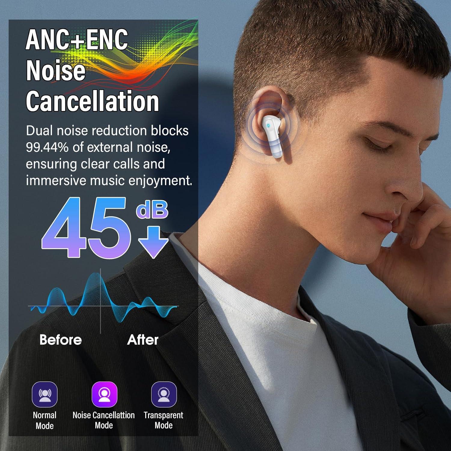 Auriculares Inalámbricos QXUFV U9 Bluetooth 5.4 con ANC 48H