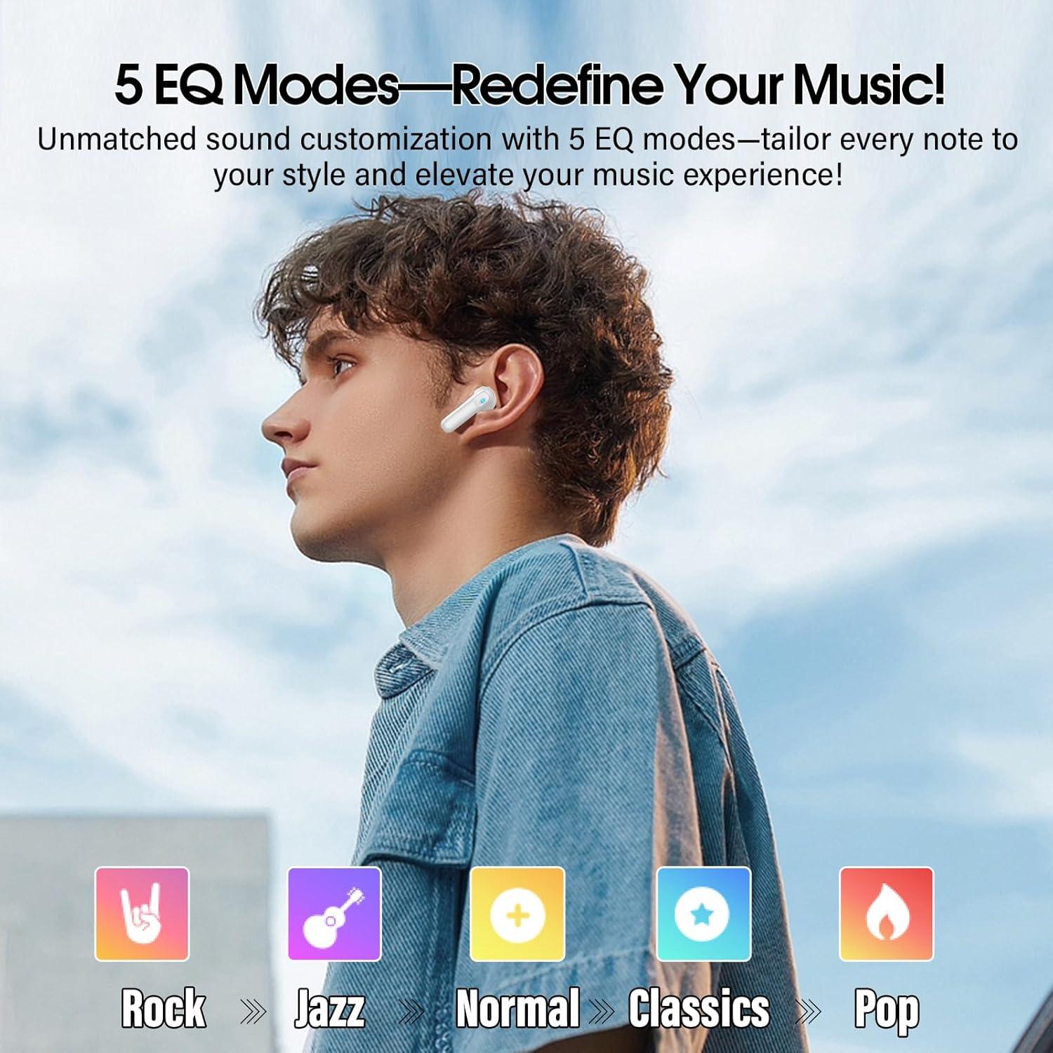 Auriculares Inalámbricos QXUFV U9 Bluetooth 5.4 con ANC 48H