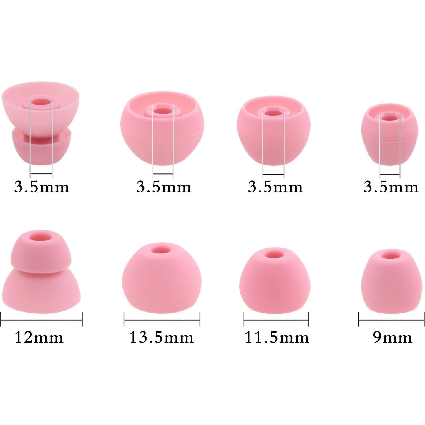 Puntas de oído ALXCD para auriculares BeatsX - 4 pares de silicona rosa