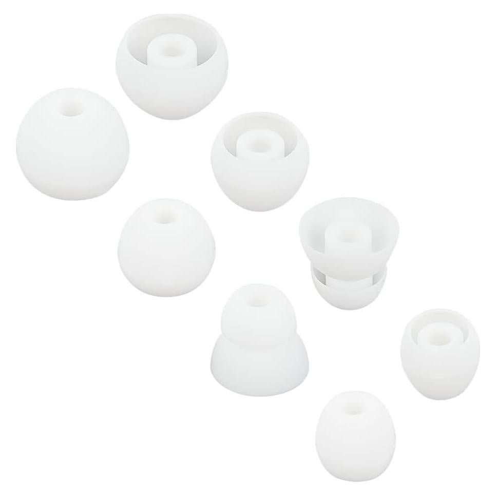 Replacement Silicone Ear Tips Earbuds Buds Set Compatible with Powerbeats Pro Beats Wireless Earphone Headphones,4 Pairs（White）