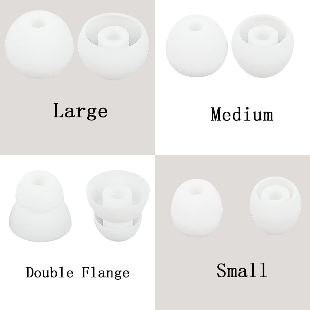 Replacement Silicone Ear Tips Earbuds Buds Set Compatible with Powerbeats Pro Beats Wireless Earphone Headphones,4 Pairs（White）