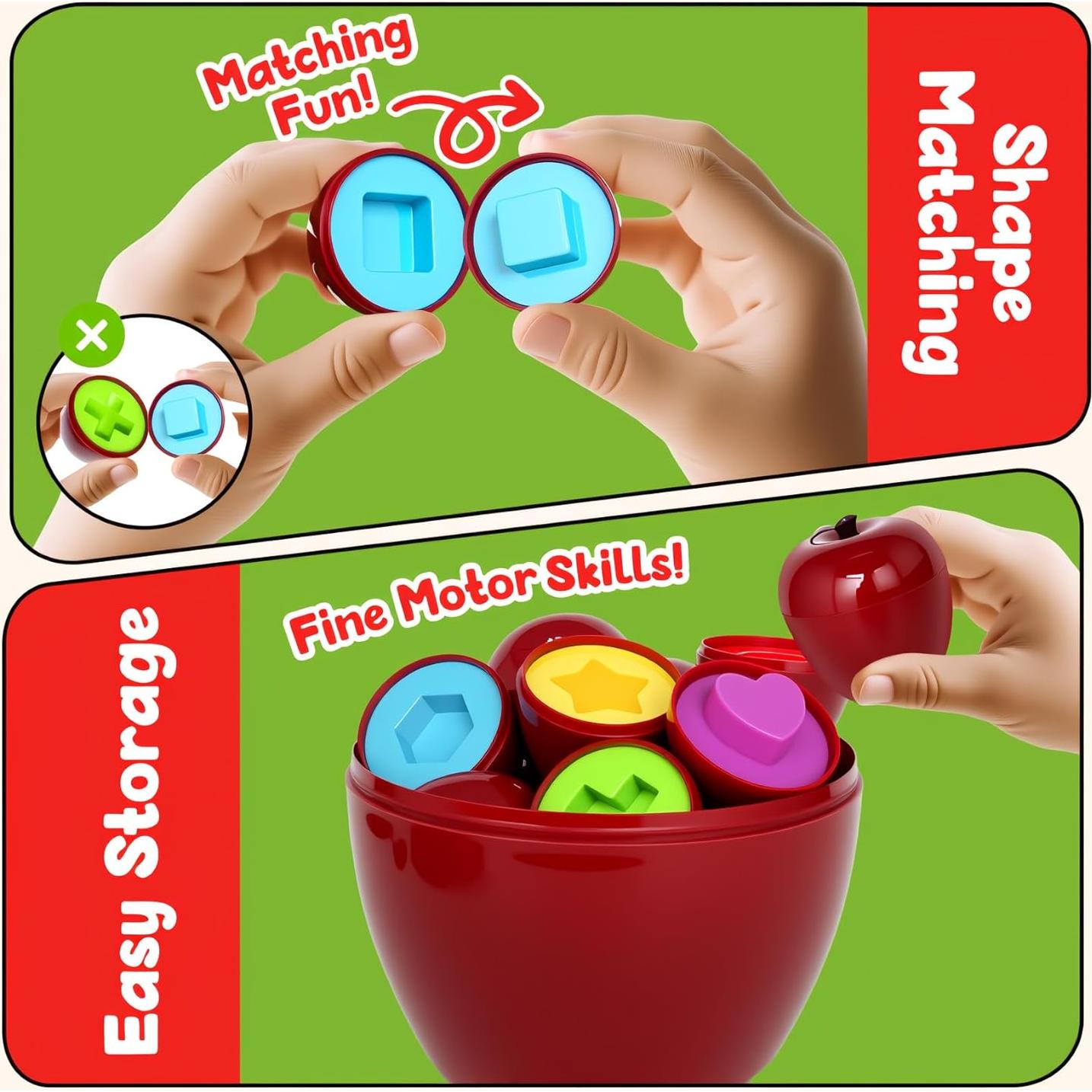 Juguete Clasificador de Formas Geométricas FQKIOMY 15x12.7 cm