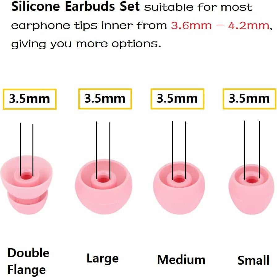 Puntas de Repuesto Silicona Rosa para Auriculares Beats y Powerbeats