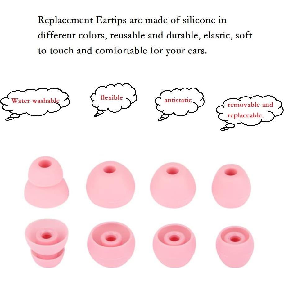 Puntas de Repuesto Silicona Rosa para Auriculares Beats y Powerbeats
