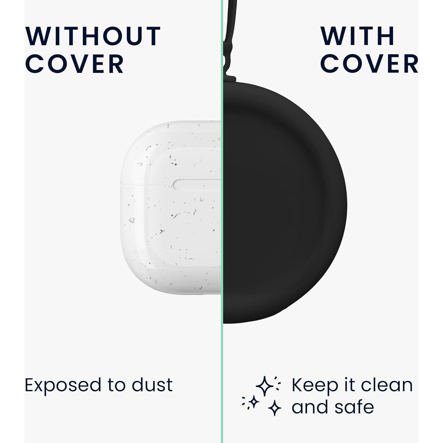 Funda de Silicona para Auriculares In-Ear kwmobile - Negro