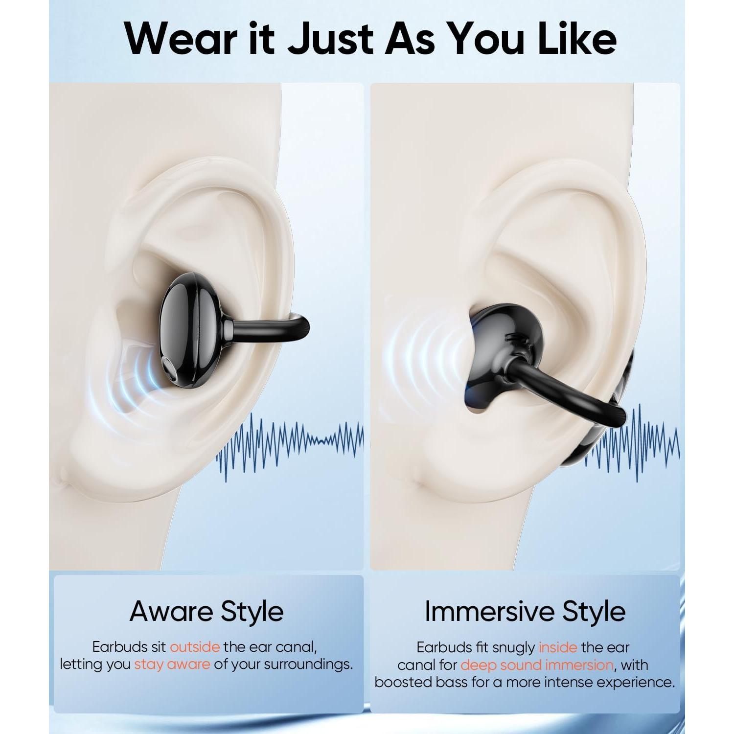 Auriculares Inalámbricos HM-22 Bluetooth 6.0, 60H Batería, Impermeables