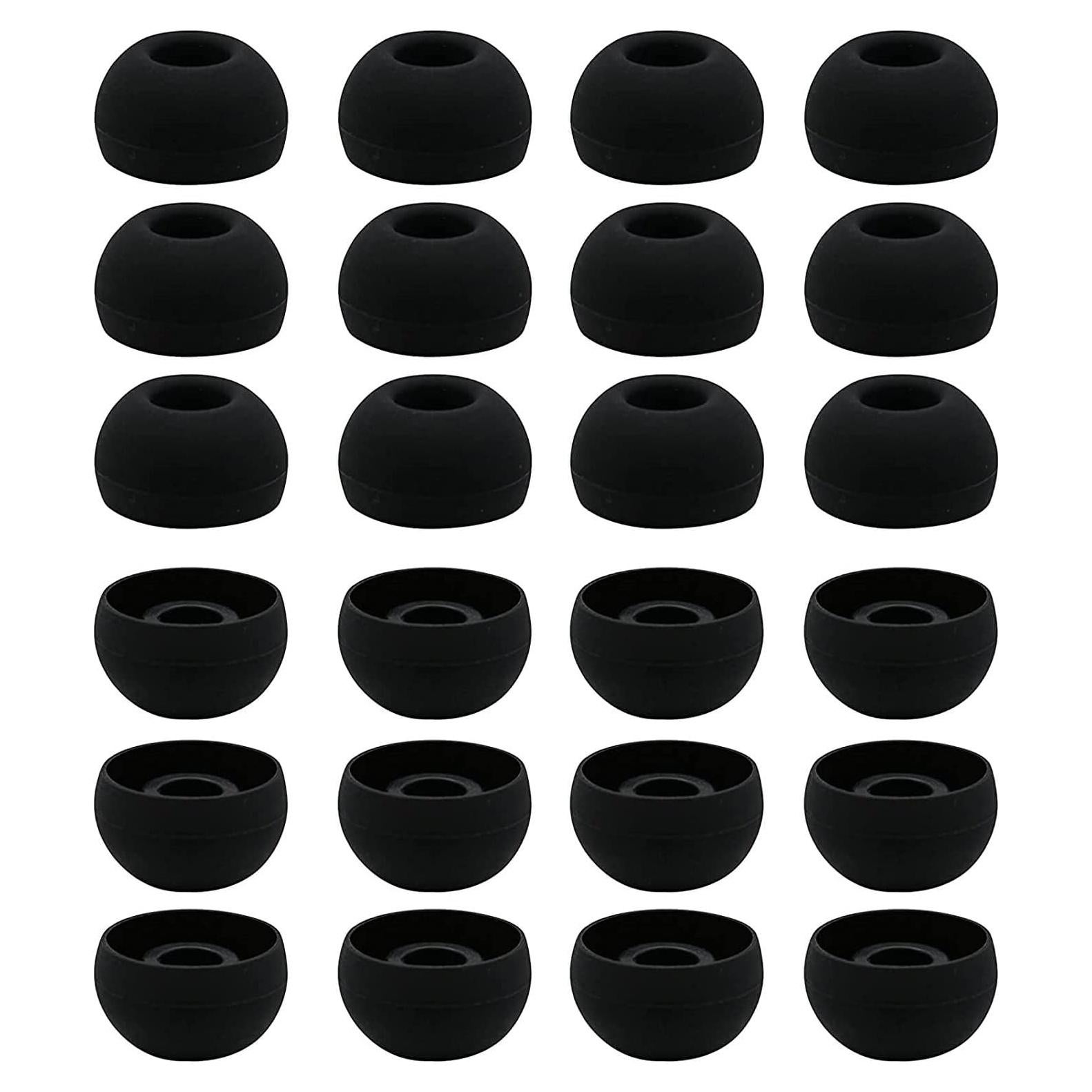 12 Puntas de Silicona Negras BLLQ para Auriculares In-Ear