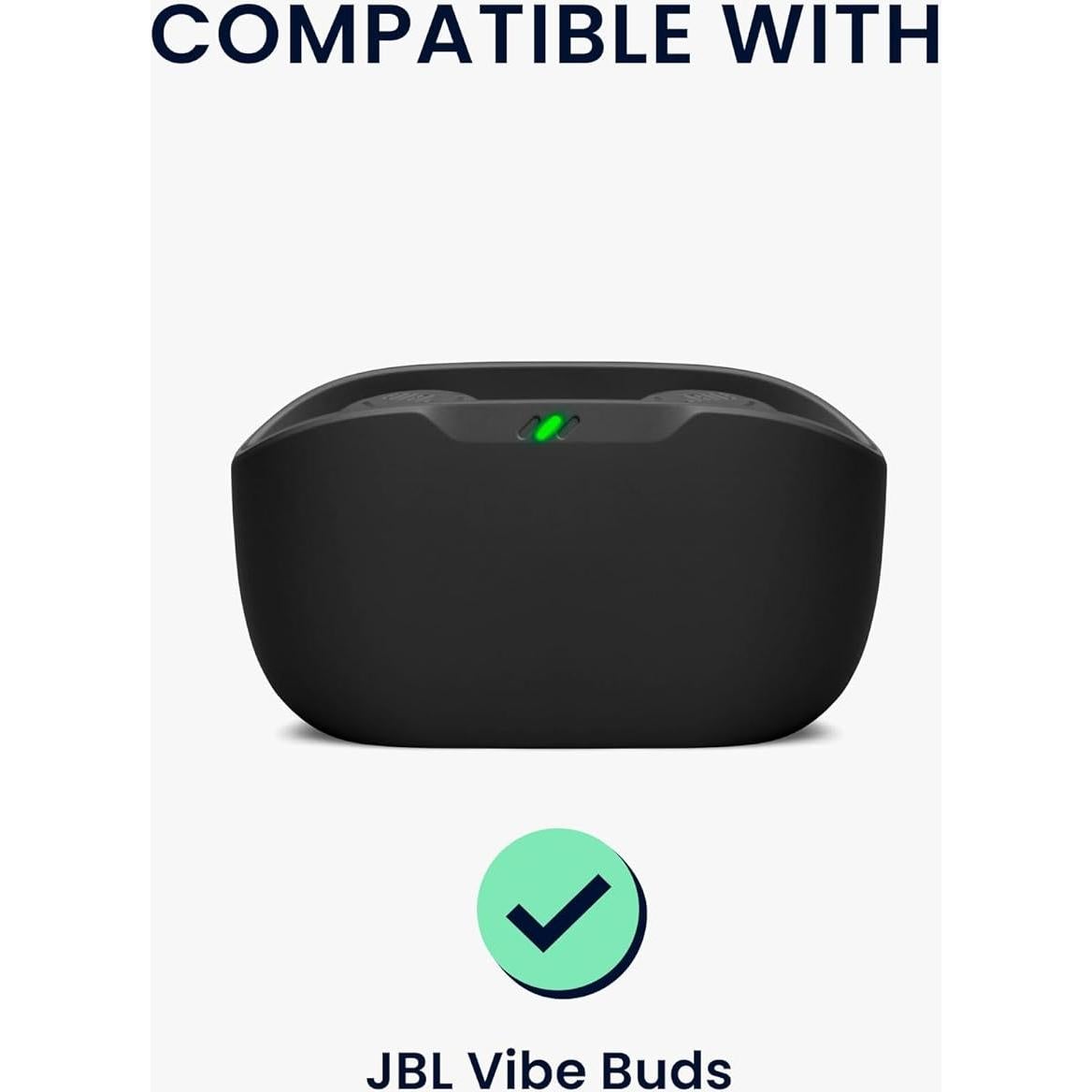 Funda de Silicona kwmobile para JBL Vibe Buds - Negro