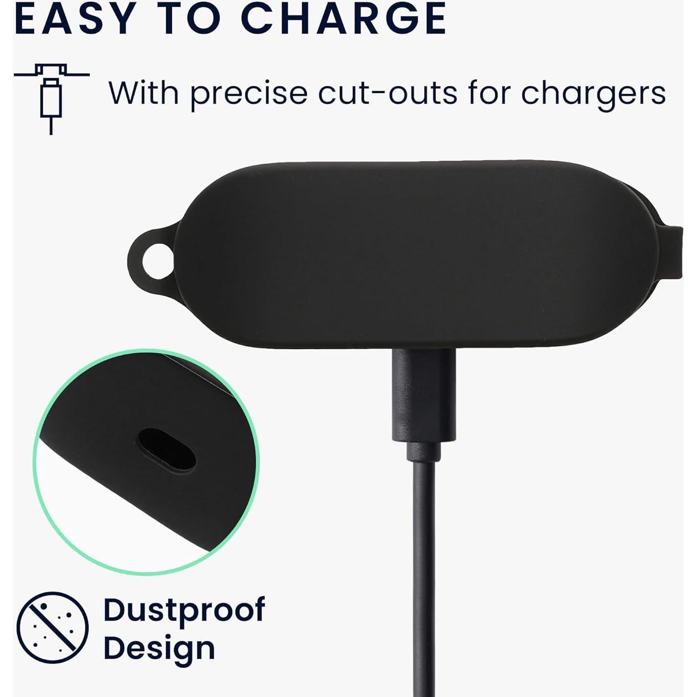 Funda de Silicona kwmobile para JBL Vibe Buds - Negro