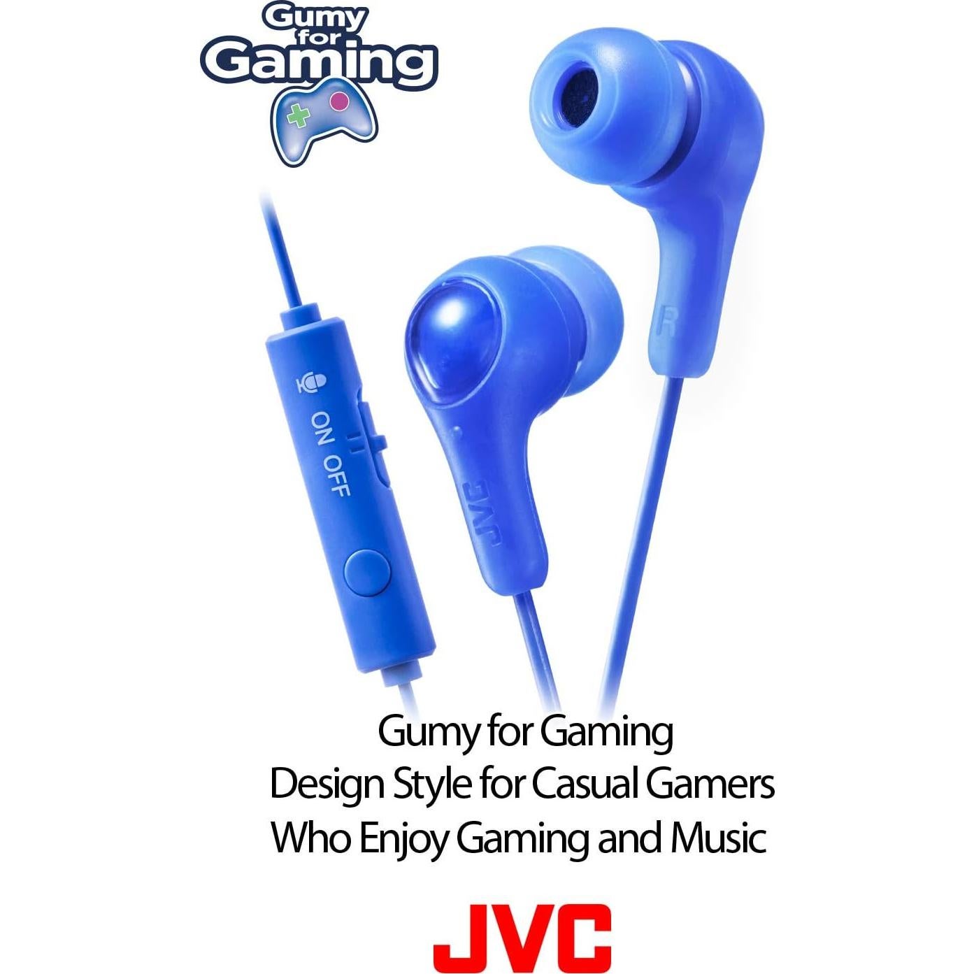 Auriculares Intrauditivos JVC Gumy Gamer HAFX7GA Azul